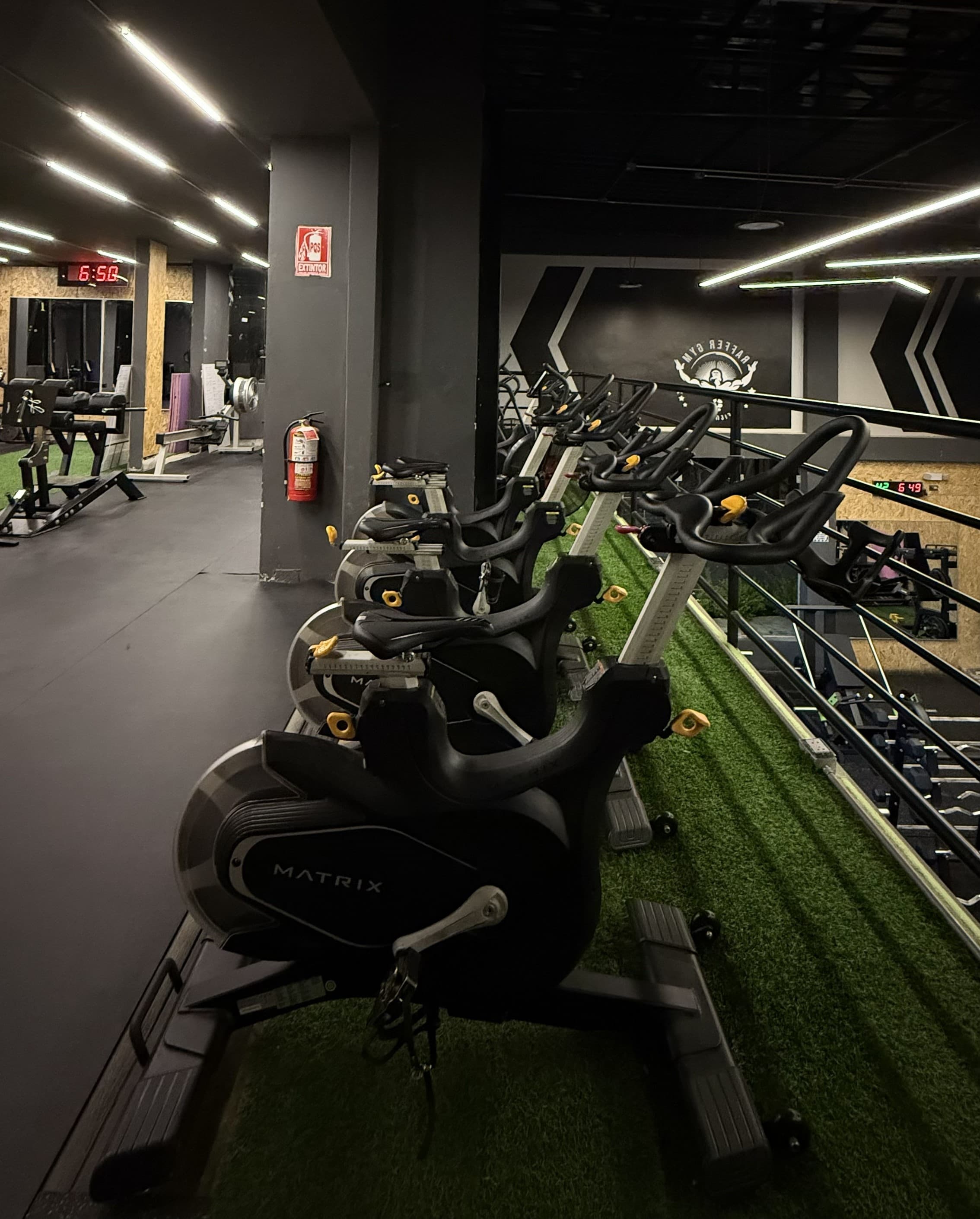 Zona de musculación con equipos profesionales
